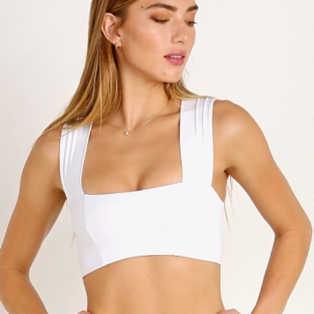 L*space parker bikini top white xs